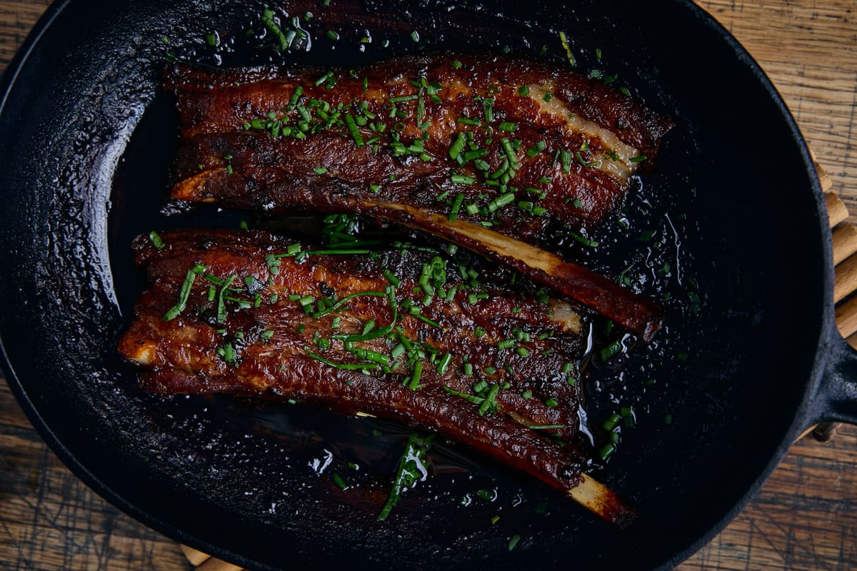 Braised and Glazed Coffee Short Ribs