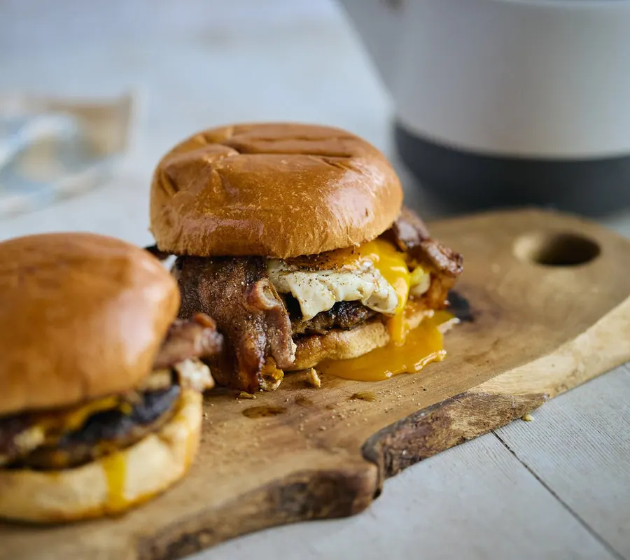 Pork Breakfast Burgers